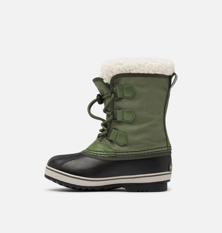 Kids Snow Boots Green/Black - Sorel Youth Yoot Pac™ Nylon - 723510-MZJ